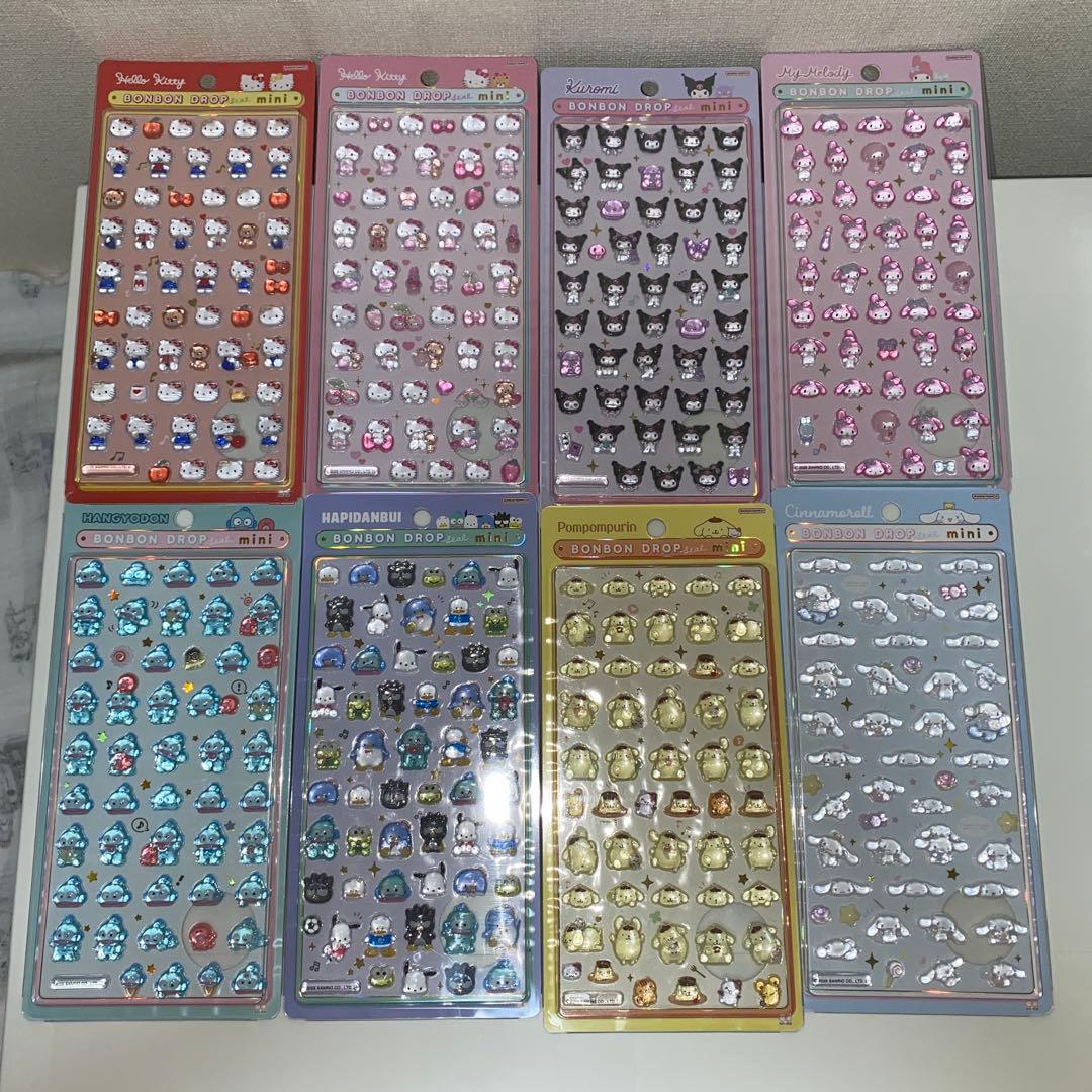 サンリオ　ボンボンドロップシール　mini コンプリート