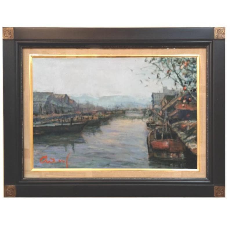 ☆ 佐藤あつ子 ☆「雨の小樽運河」油絵　P６号 未使用額！ ☆ 佐藤あつ子 ☆「雨の小樽運河」油絵 P6号 未使用額！ - メルカリ