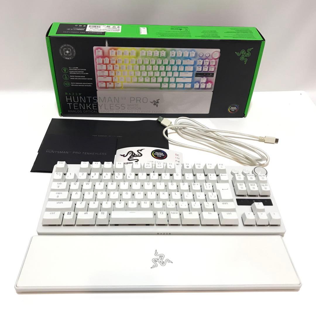 Razer Huntsman V3 Pro Tenkeyless JP ホワイト Razerノベルティセット付き】Razer Huntsman V3 Pro Tenkeyless (White