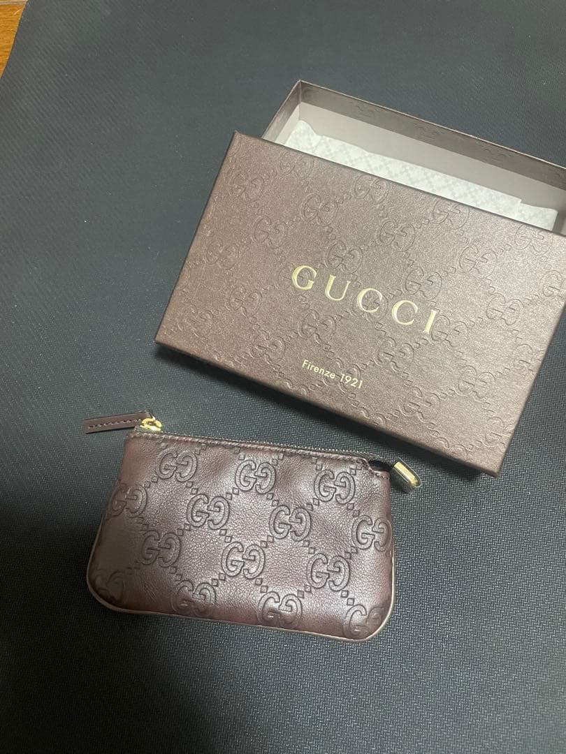 GUCCI GGパターン ケース ブラウン