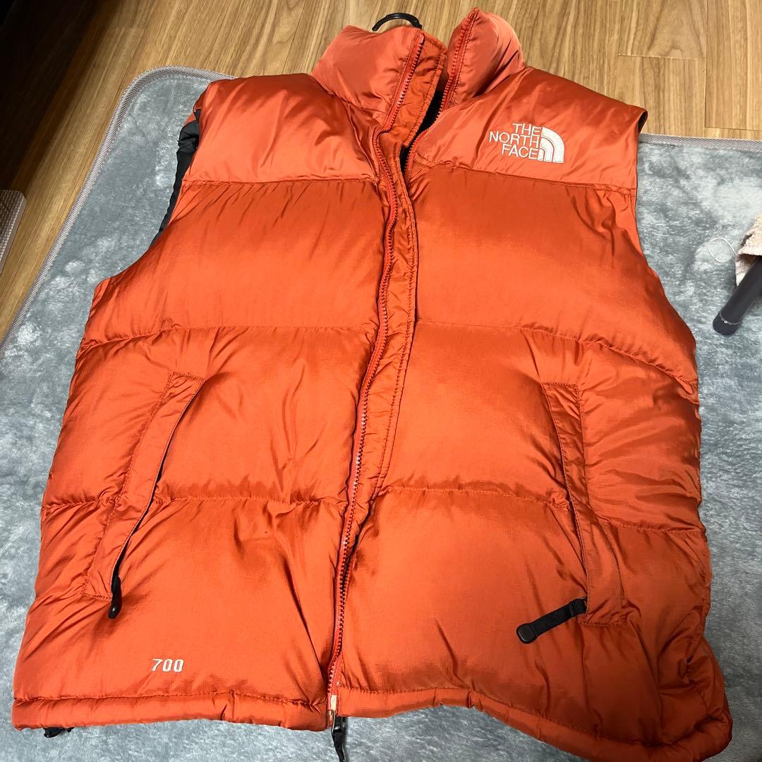 THE NORTH FACE ダウンベスト ヌプシ 700フィル Lオレンジ