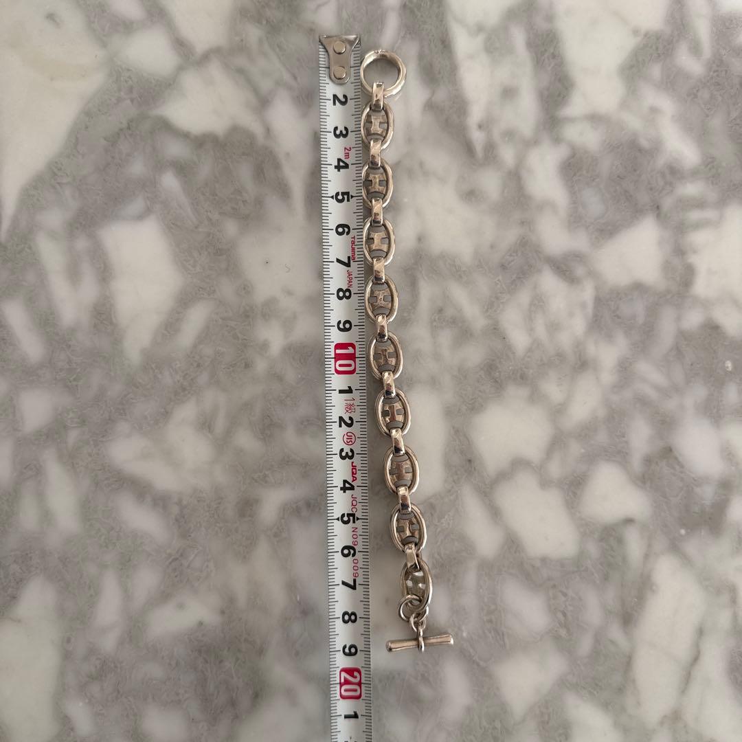 エルメス ヴィンテージ Hロゴ シルバー925 チェーン シェーヌダンクル