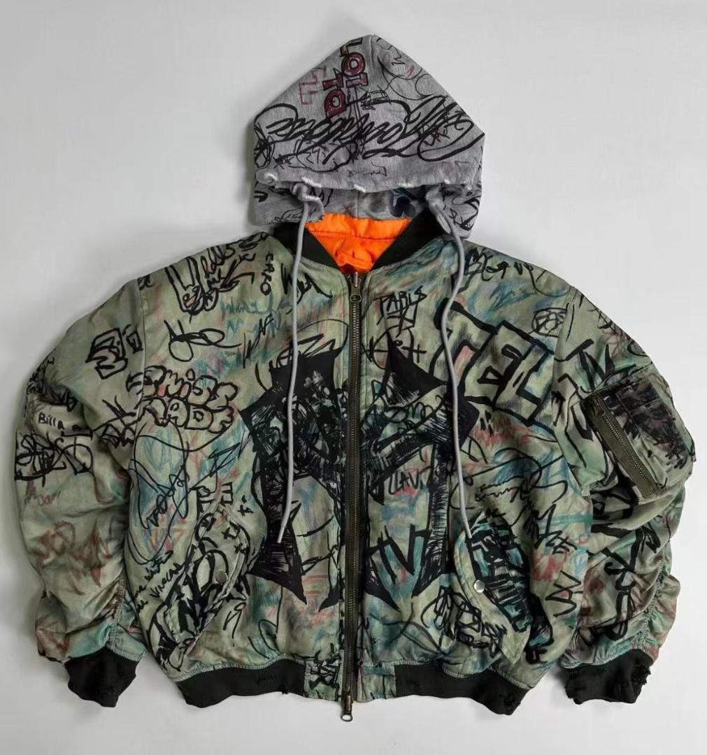 Mowlola グラフィティデザインジャケット M
