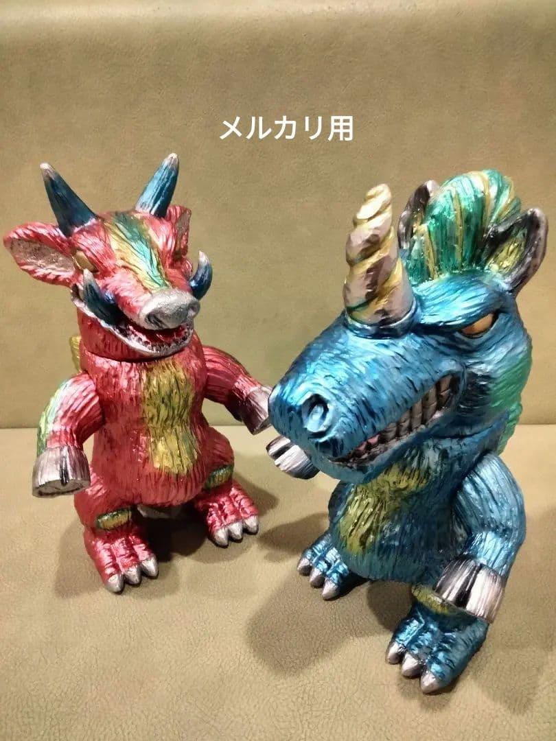 ソフビ　monstock　怪獣　馬頭羅　牛頭羅　izumonster　安楽安作