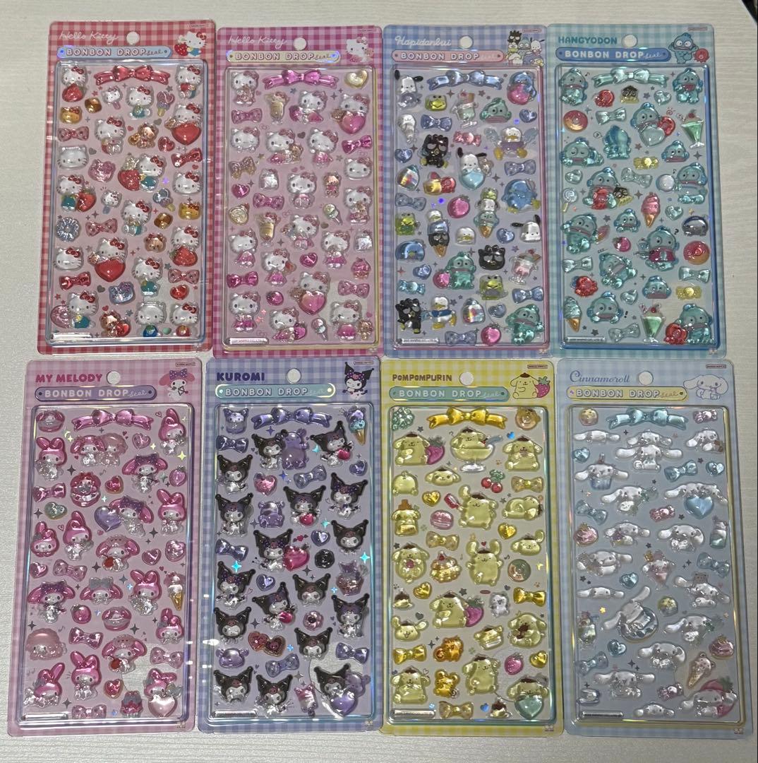 [国内正規品]サンリオ ボンボンドロップシール 第2弾 8点セット