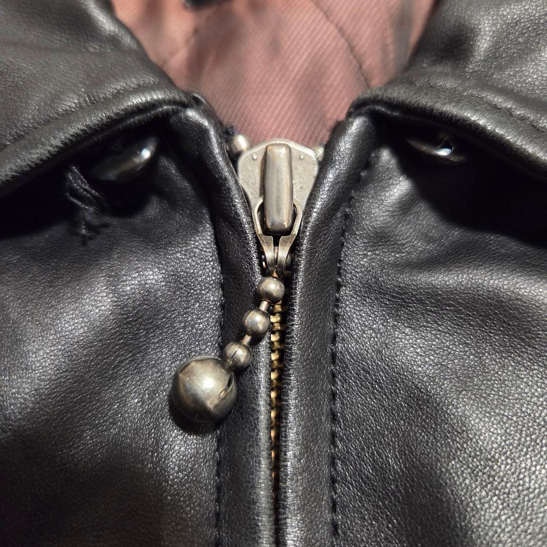 EGO TRIPPING ライダース ジャケット レザー ハの字 ブラック - メルカリ