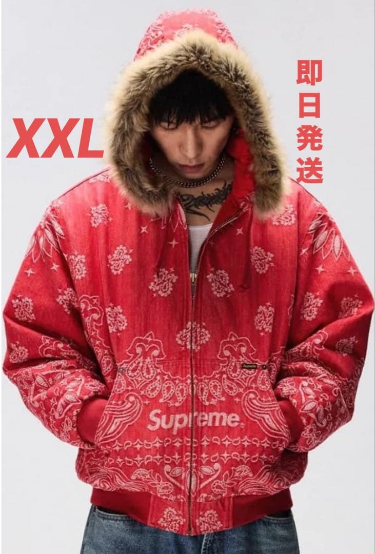 ジャケット・アウター supreme Bandana Jacquard Denim Hooded