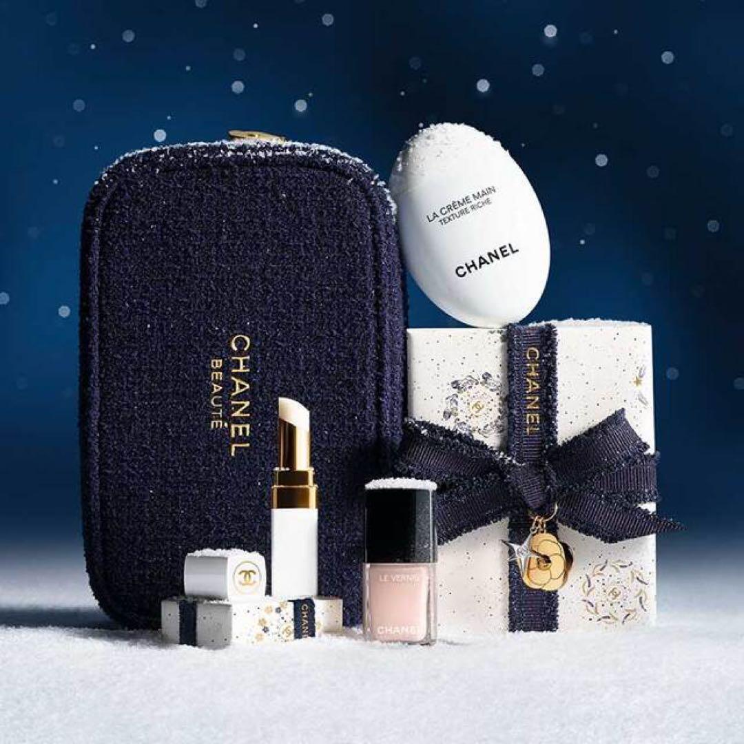 新品【CHANEL】ポーチ付リップアンドネイルケアセット¥20,900■送料無料 シャネルホリデーコフレ2025】リップ アンド ネイル ケア セットを