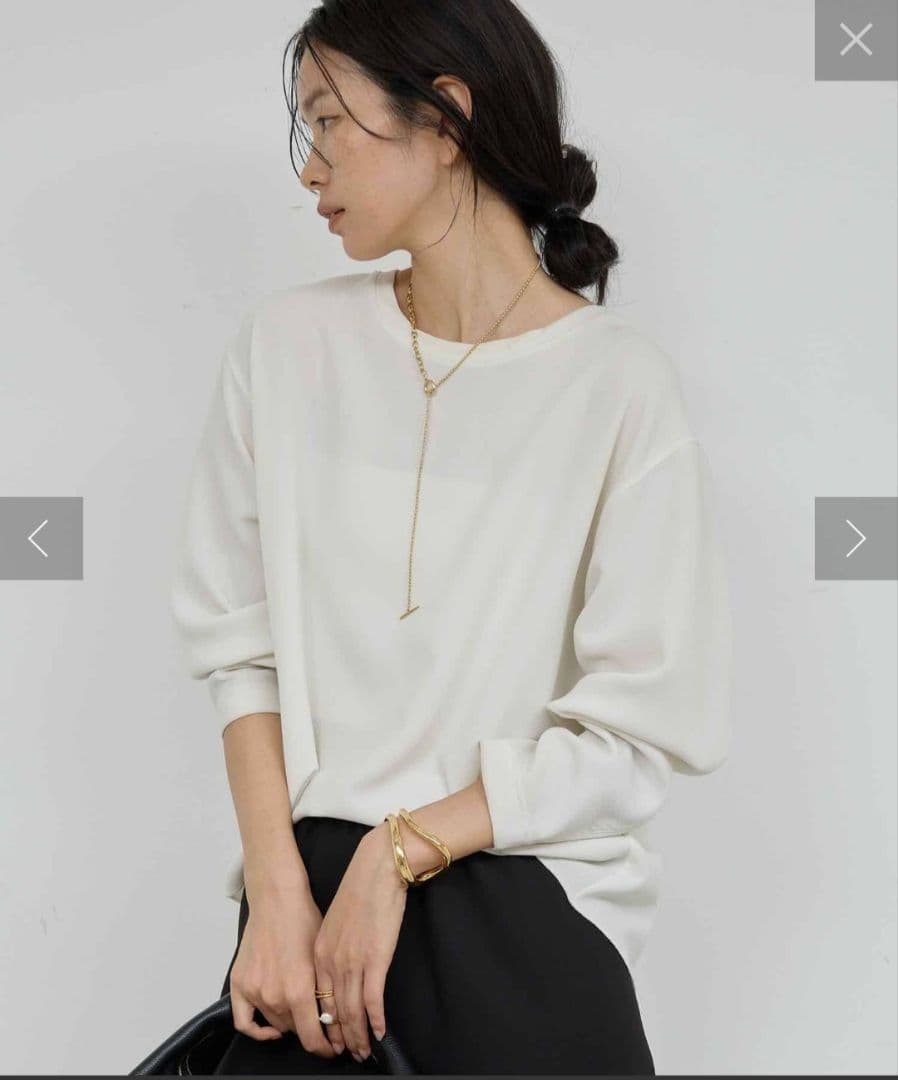 バックスリットブラウスTee ホワイト ガリャルダガランテ ガリャルダガランテ GALLARDAGALANTE バックスリットブラウスT （white