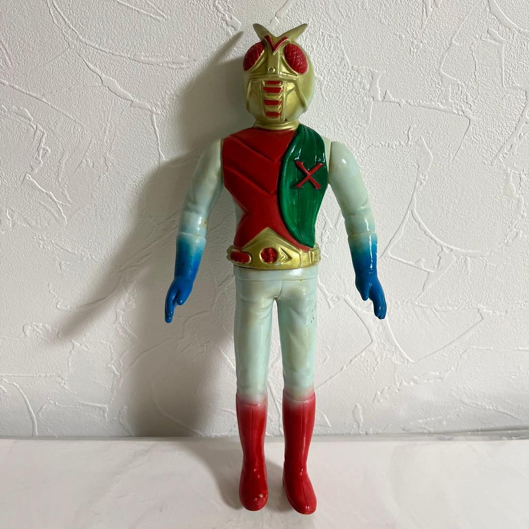 ⚠️激レア・当時物　スタンダード　仮面ライダーエックス　パチ　ソフビ　昭和レトロ