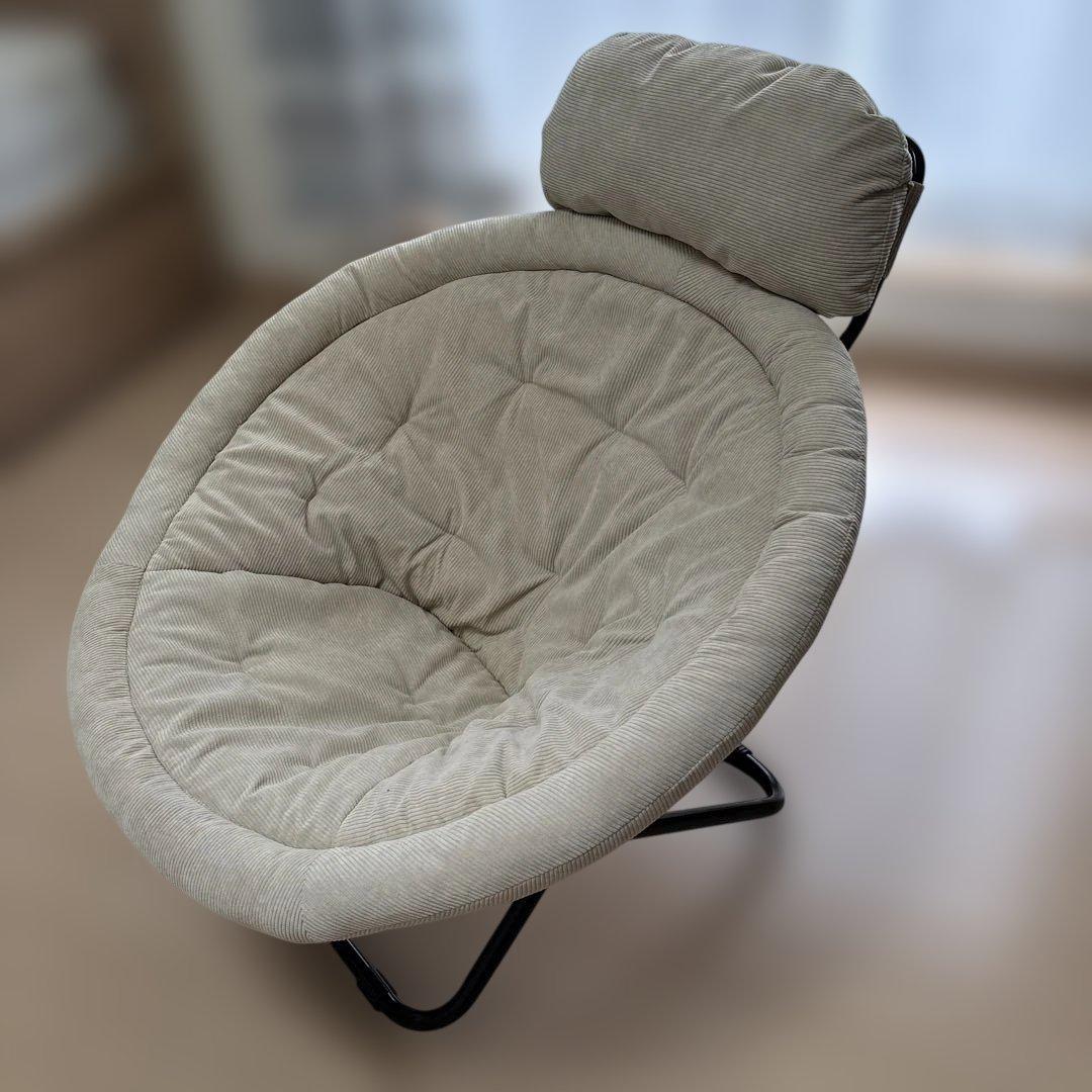 ひなたライフComoresun2wayフォールディングチェアベージュコーデュロイ