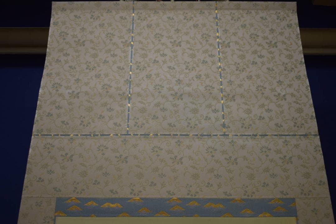 真作/善次郎/青緑山水図/塔山水図/桐共太巻二重箱