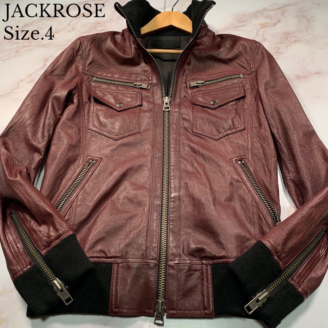 JACKROSEジャックローズピッグレザー ハイネック シングルライダース