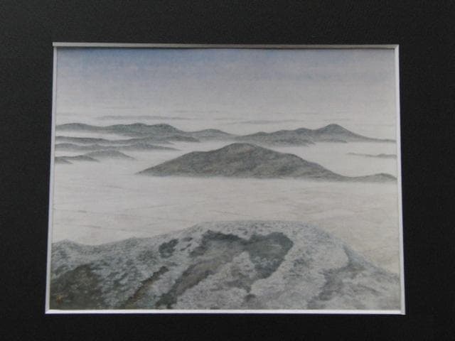 小林済、【陸の松島】、希少な額装用画集画、新品高級額 額装付、状態良好