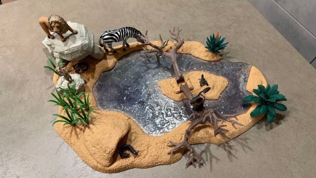 シュライヒ 動物達の水飲み場セット