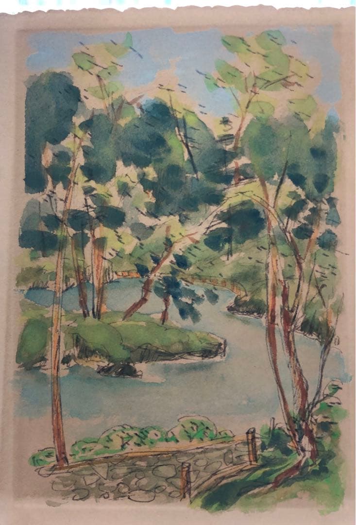 赤岩 賢三　スケッチ水彩画