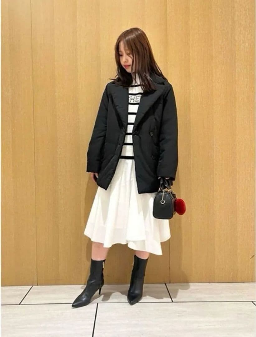 新品タグ付《泉里香さん×Oggiコラボ》テーラードパディングコート 手洗い可能