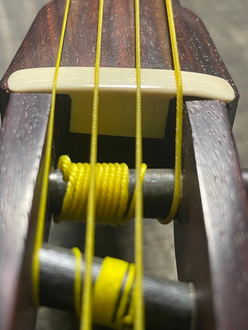 四弦和胡弓，紫檀材，竹弓（レワ弓），付属品