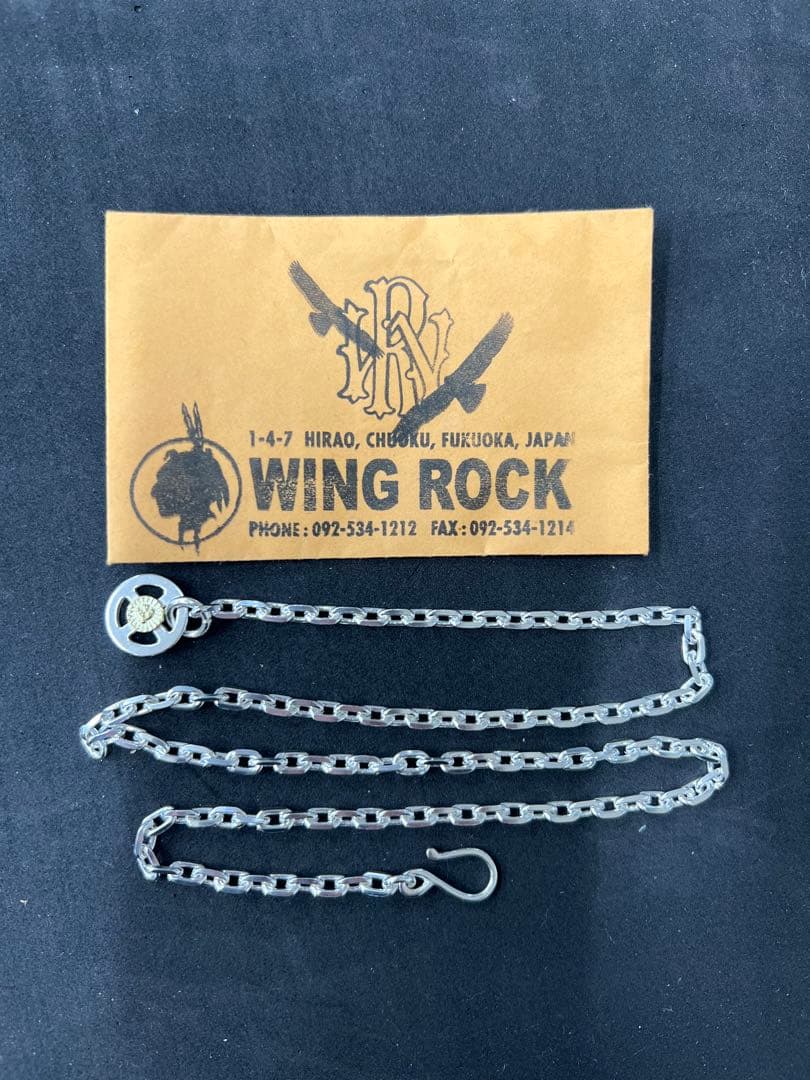 『カメ』WING ROCKシルバーチェーンネックレスK18付ホイールフック tkf-029-1.jpg