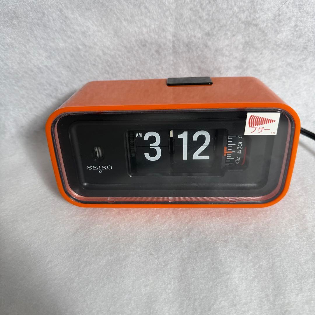 SEIKO セイコー パタパタ 時計 目覚まし時計 DP662 オレンジ レトロ SEIKO パタパタ時計 オレンジ球体 SD505 | Monogokoro - モノゴコロ