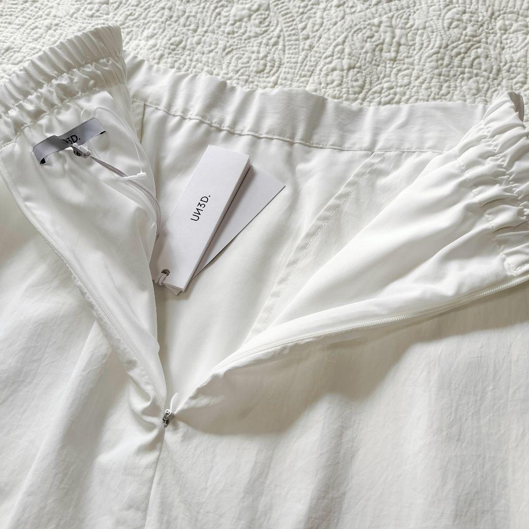 新品】 UN3D. アンスリード レイヤーパーツスカート 白 ホワイト 36