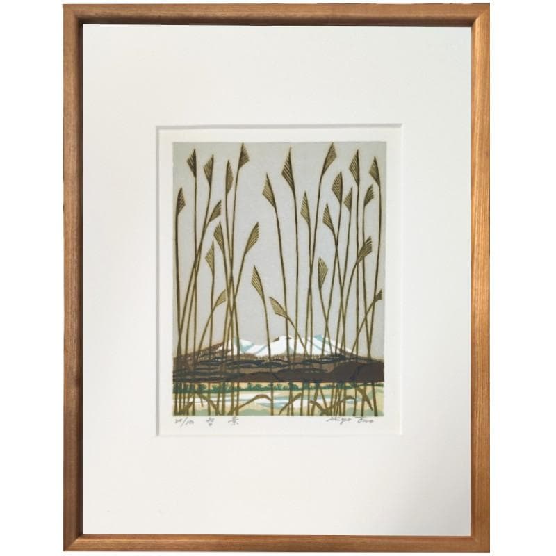 ☆大野重夫☆「 雪景 」木版画　ed20/150　未使用！