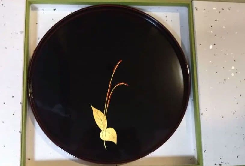 象彦 漆器 水引草 丸盆 黒 盆 西村彦兵衛 茶道具 - メルカリ