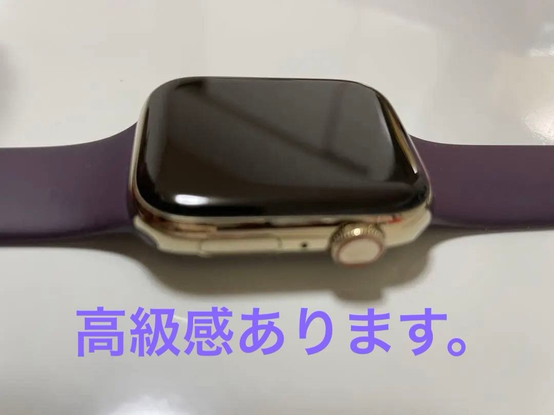 k*u様 アップルウォッチシリーズ7 ゴールドステンレススチールケー