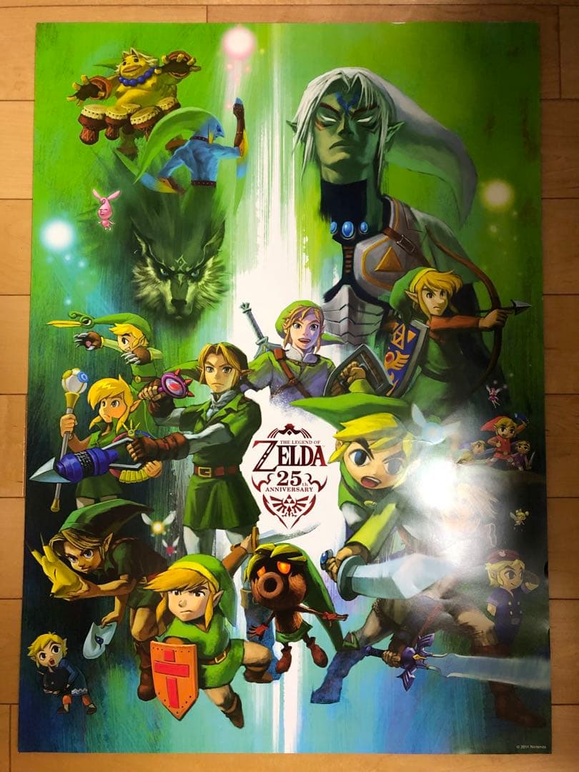 【非売品】任天堂 ゼルダの伝説 歴代リンク 鬼神リンク B2 サイズ ポスター