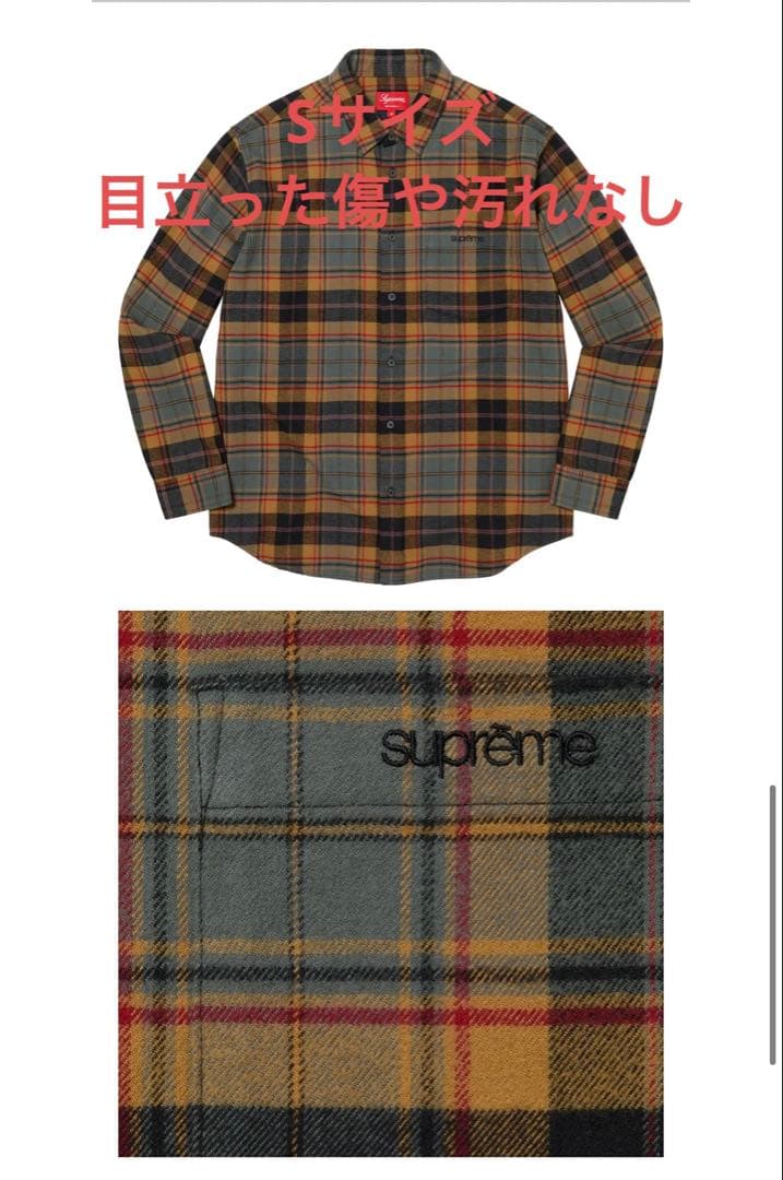 トップス Supreme plaid flannel shirt S