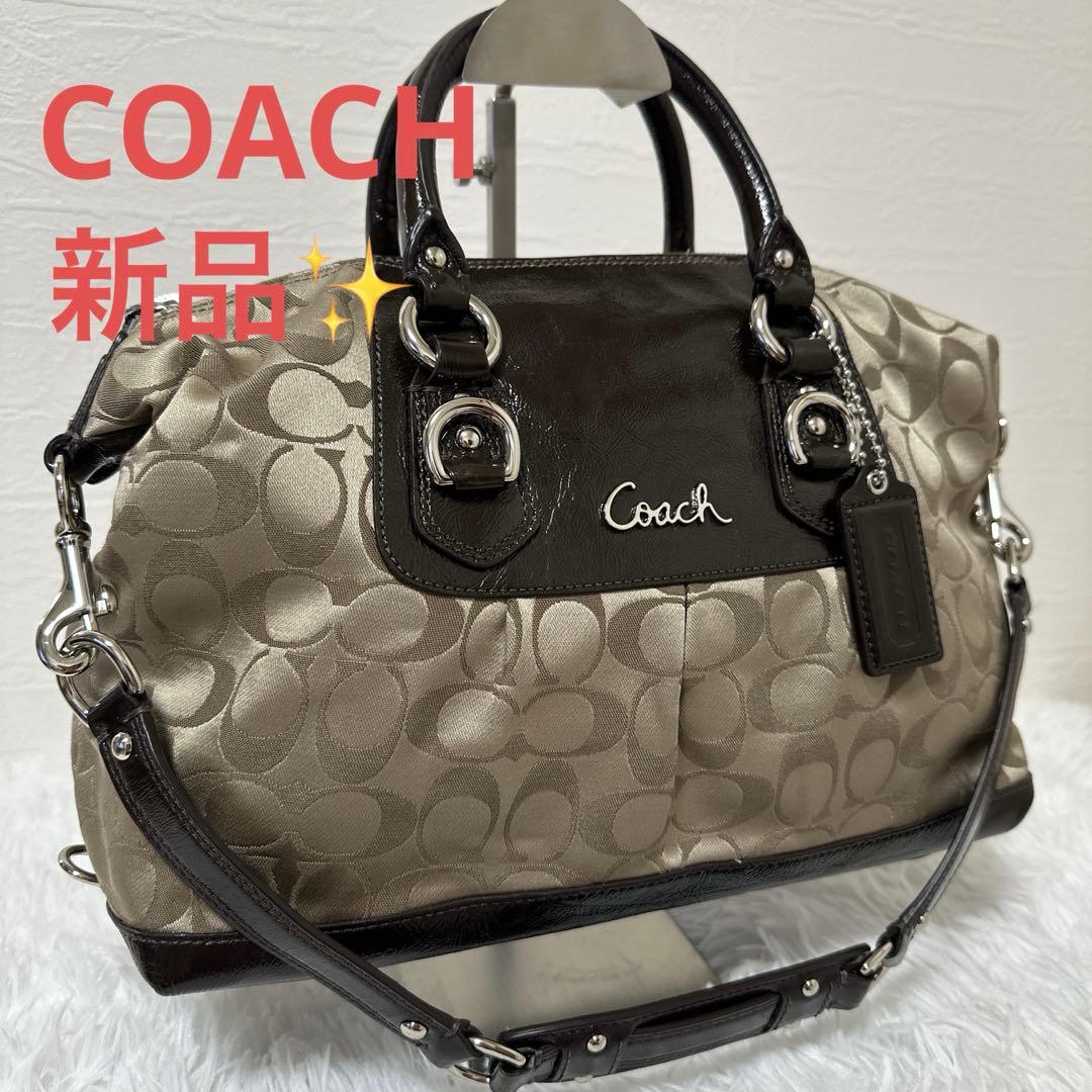 新品✨COACH コーチ 2wayミニボストンバッグ シグネチャー