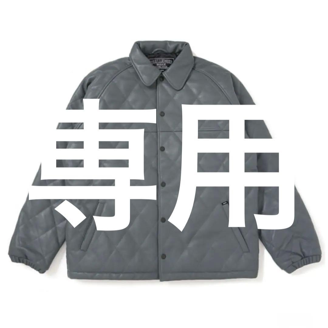 専用　QUILTING LEATHER JACKET グレーXL