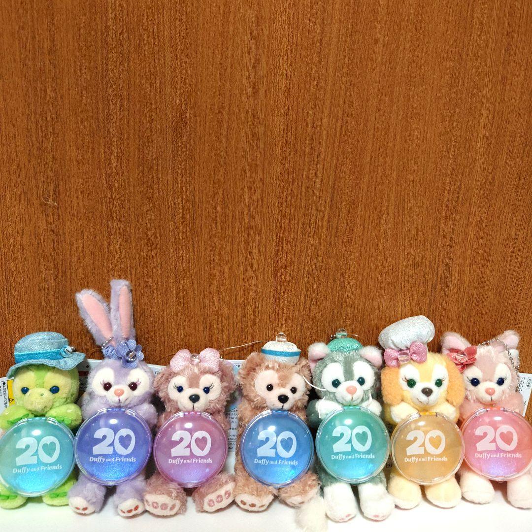 ダッフィー＆フレンズのカラフルハピネス　ぬいぐるみチャーム7点コンプリートセット