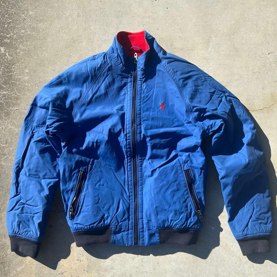 格安 ラルフローレン スイングトップ ナイロン フリース ドリズラー ブルー　L