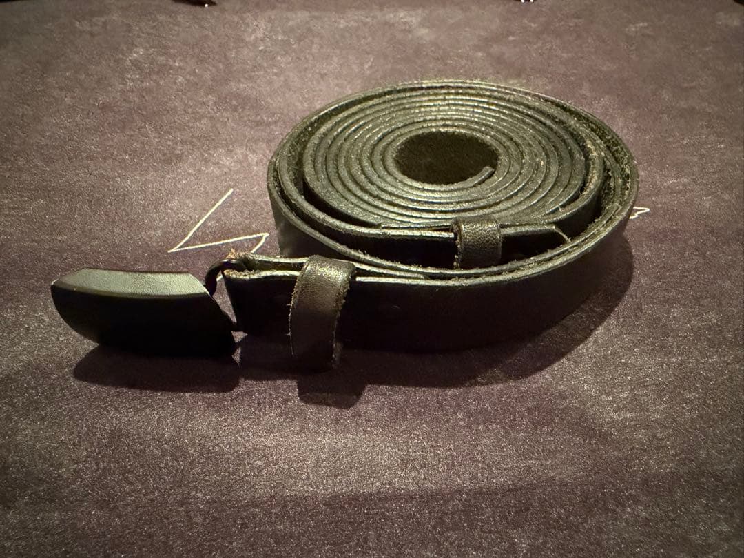 yohjiyamamoto レザーロングベルト SOFT COW LEATHER LONG BELT(FREE SIZE Black): Ground Y｜THE SHOP