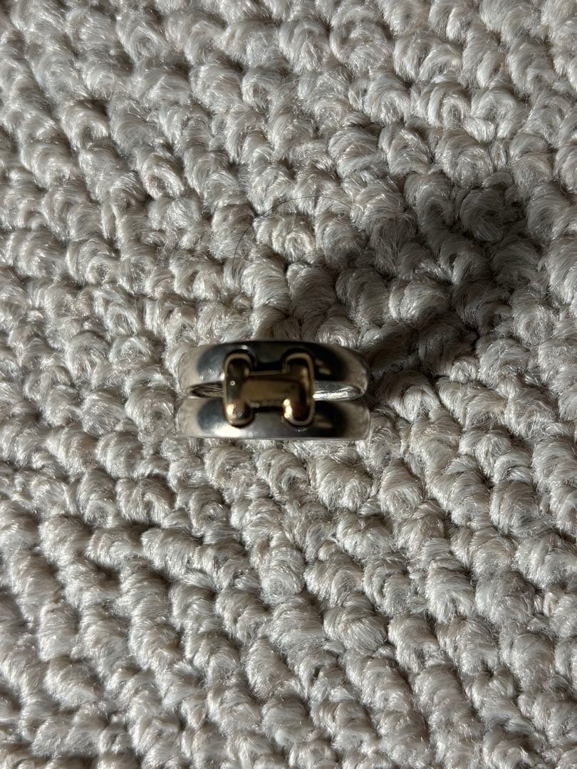 エルメス　ヴィンテージ　リング　指輪　シルバーゴールド　二重リング 新品仕上げ エルメスリング | シルバーxゴールド - レディース 渋谷