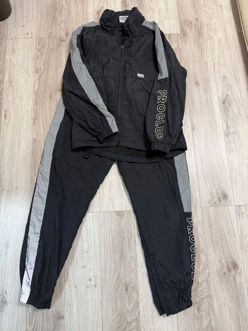 PRO CLUB ナイロンセットアップ　下X L 上L