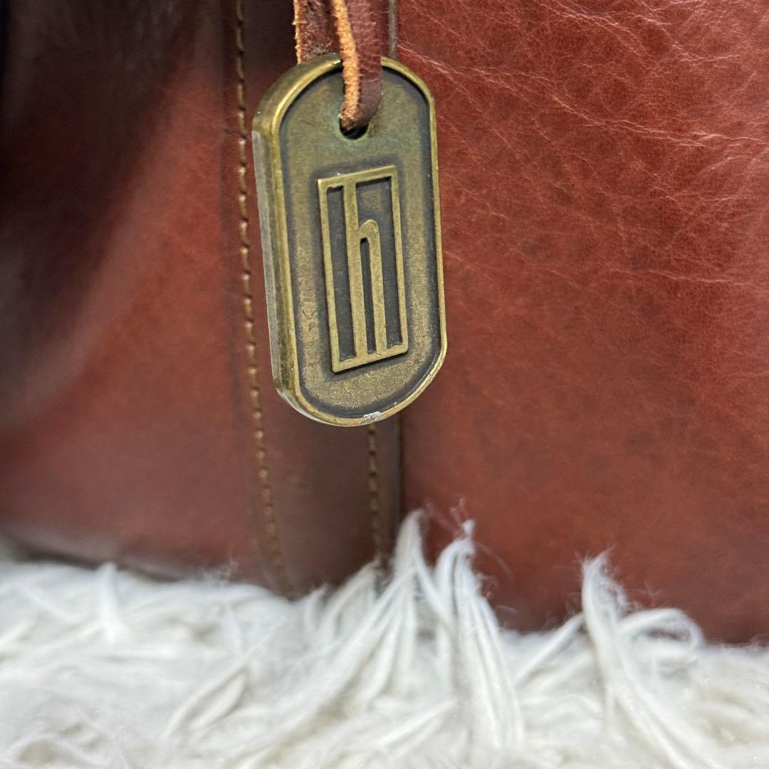 美品✨ハートマン レザー ブリーフケース ショルダーバッグ メンズ 茶