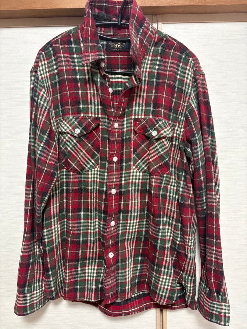 RRL チェック柄 長袖シャツ L