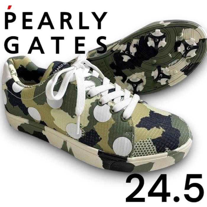 パーリーゲイツ ゴルフ 迷彩 ソフトスパイク ゴルフシューズ 定3.5万24.5