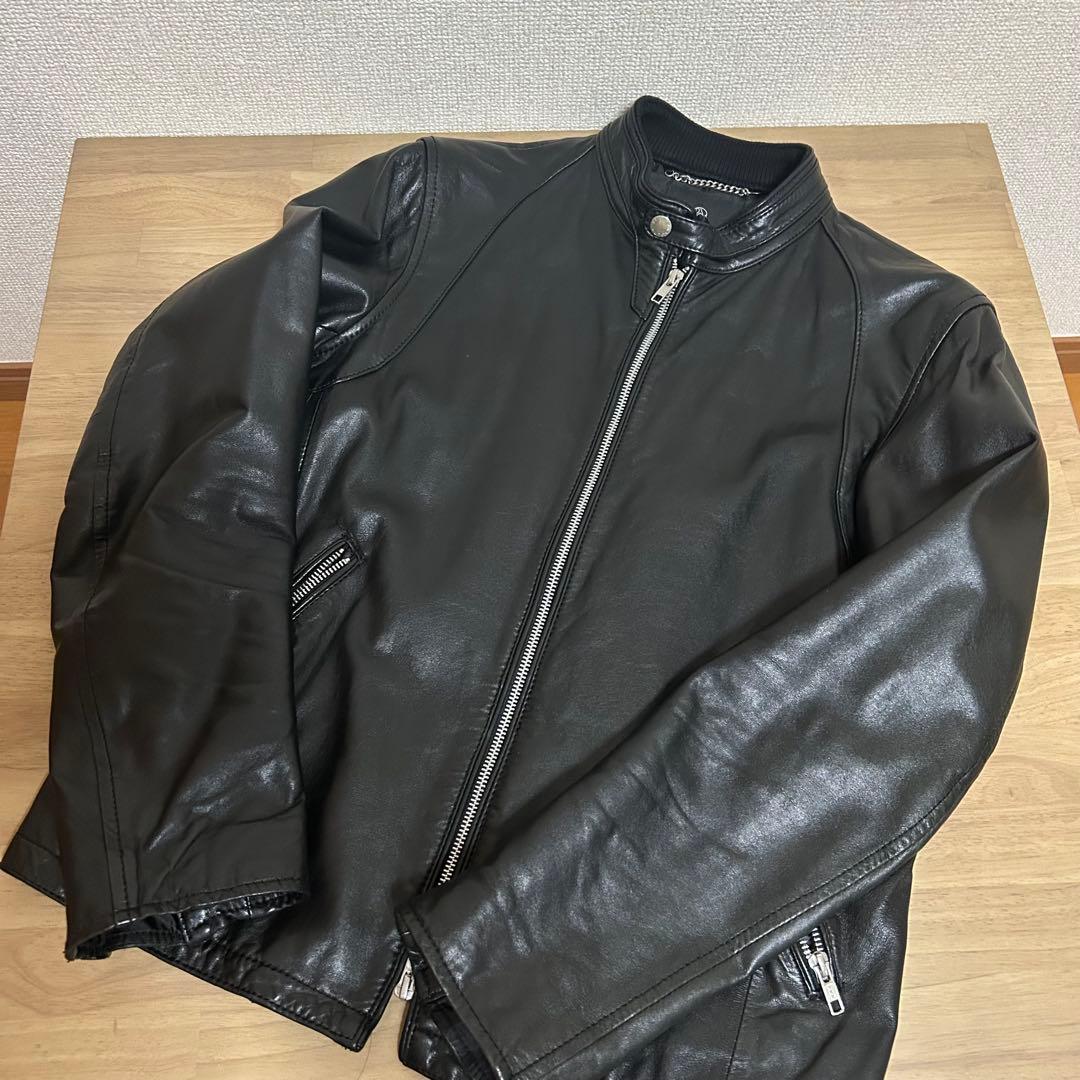 Beauty & Youth シープスキン シングルライダース レザージャケット