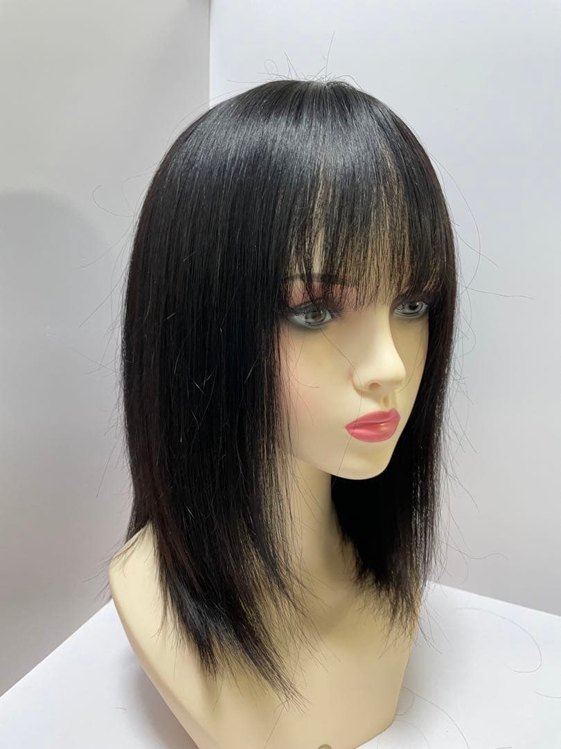 フルウィッグ人毛100%医療ウィッグ ロングストレートナチュラル