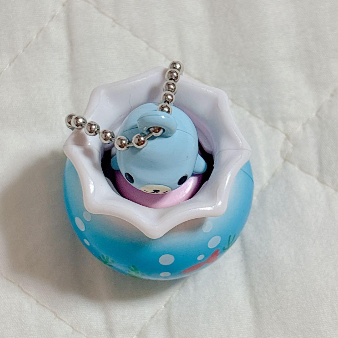 希少✨ まめゴマ フィギュア キーホルダー 金魚鉢 水色 - メルカリ