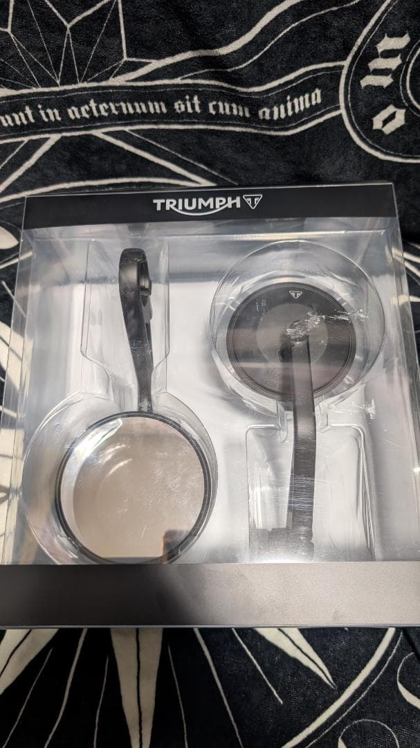 トライアンフ純正 バーエンドミラー