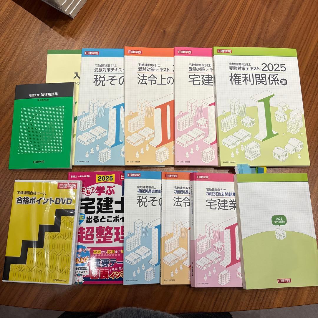 日建学院 宅地建物取引士 2025 テキスト問題集 - メルカリ