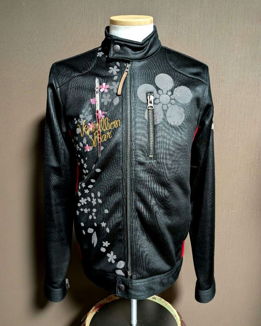 《ほぼ未使用》戦武×雅結コラボ　シングル ライダース　刺繍 スカジャン