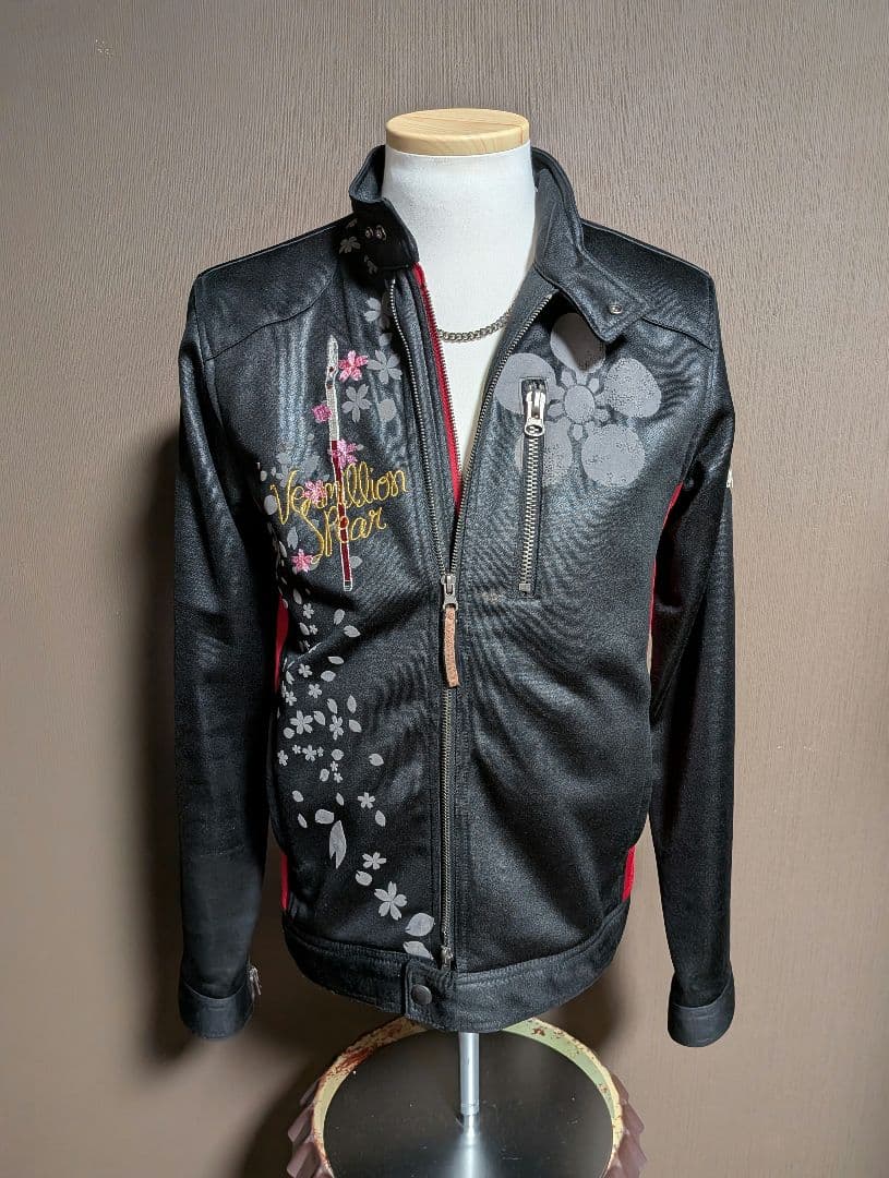 《ほぼ未使用》戦武×雅結コラボ　シングル ライダース　刺繍 スカジャン