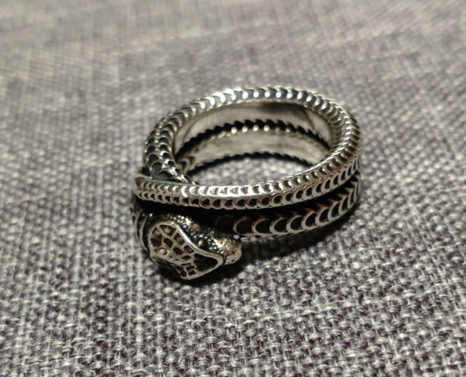 限定値下げ　GUCCI ガーデンスネークリング　シルバー　 13