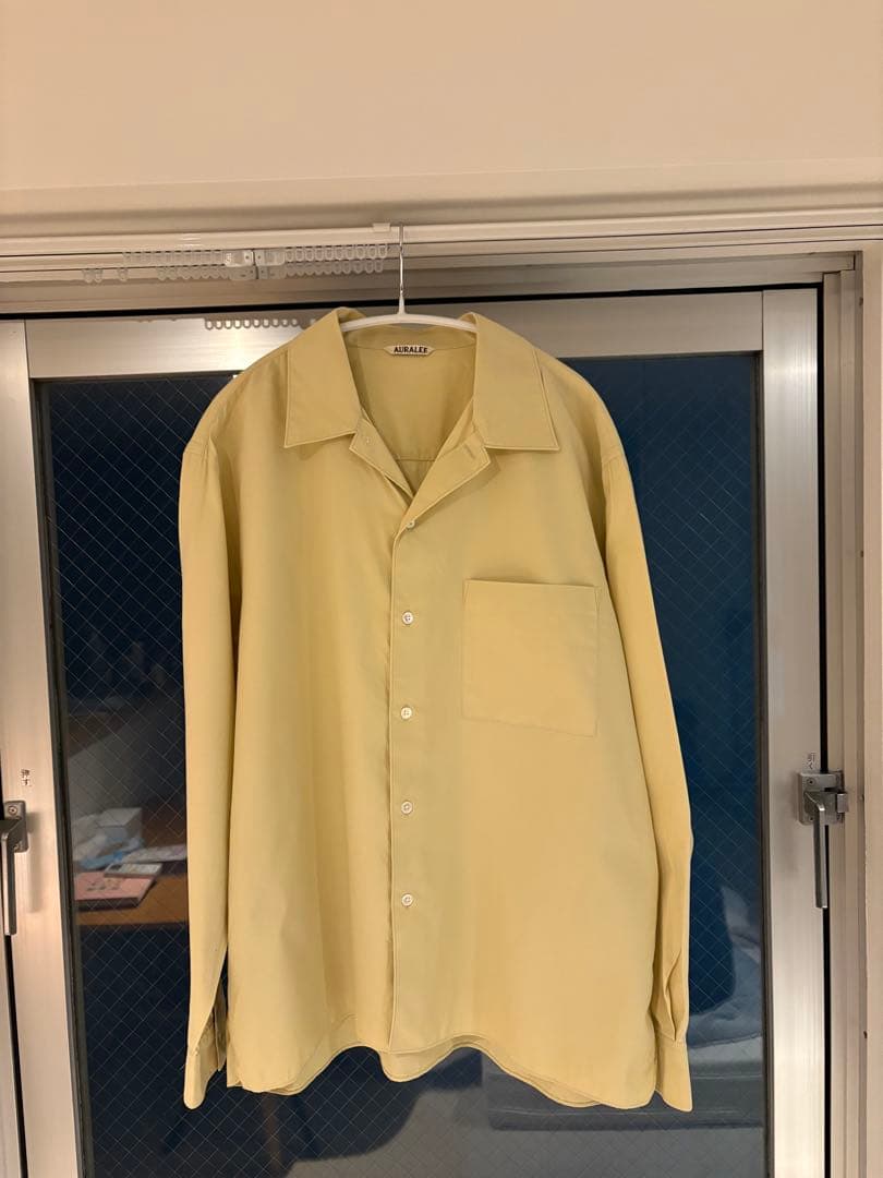 u*o様 AURALEE WASHED FINX TWILL SHIRT イエロ