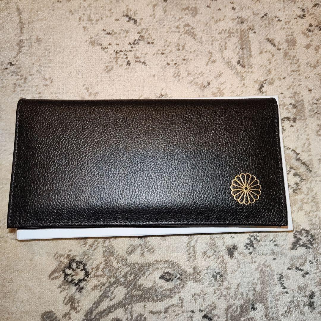 皇居 限定 長財布 黒 大手門 売店 本革 ブラック 折り財布 - メルカリ